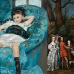 Mary Cassatt, “Little Girl in a Blue Armchair” (1878), The Carlile Family by Joan Carlile, public domain. Images via Wikimedia Commons.