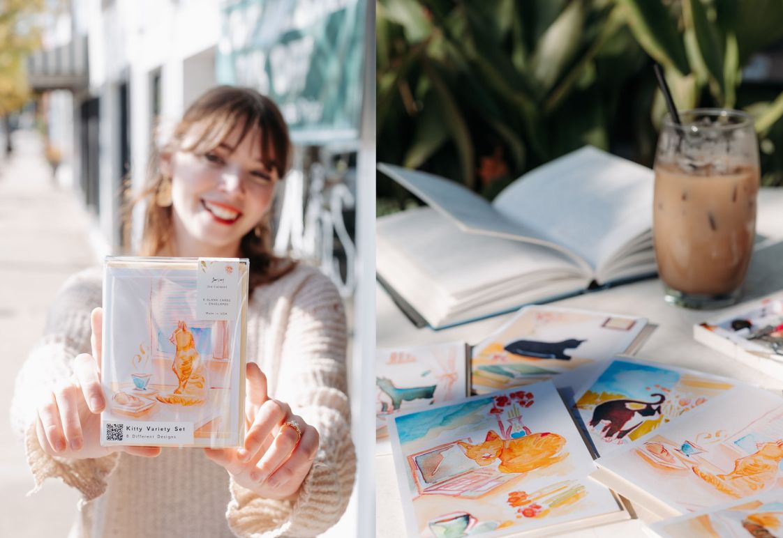 Jen Carmiel and her works, Source: Jen Carmiel