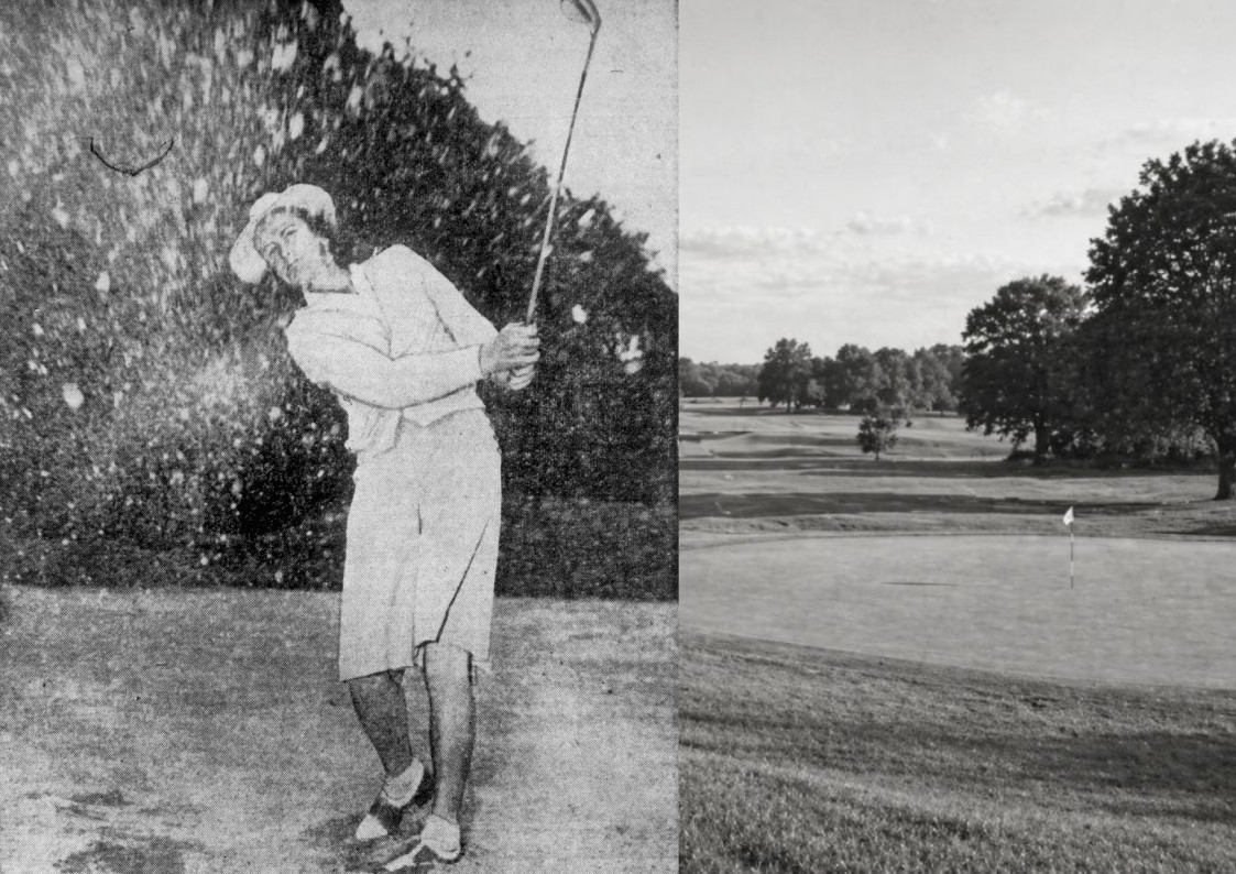 Babe Didrikson Zaharias (1945), public domain via Wikimedia Commons: https://commons.wikimedia.org/wiki/File:Babe_Didrikson_Zaharias_1945.jpg ; background image created with AI
