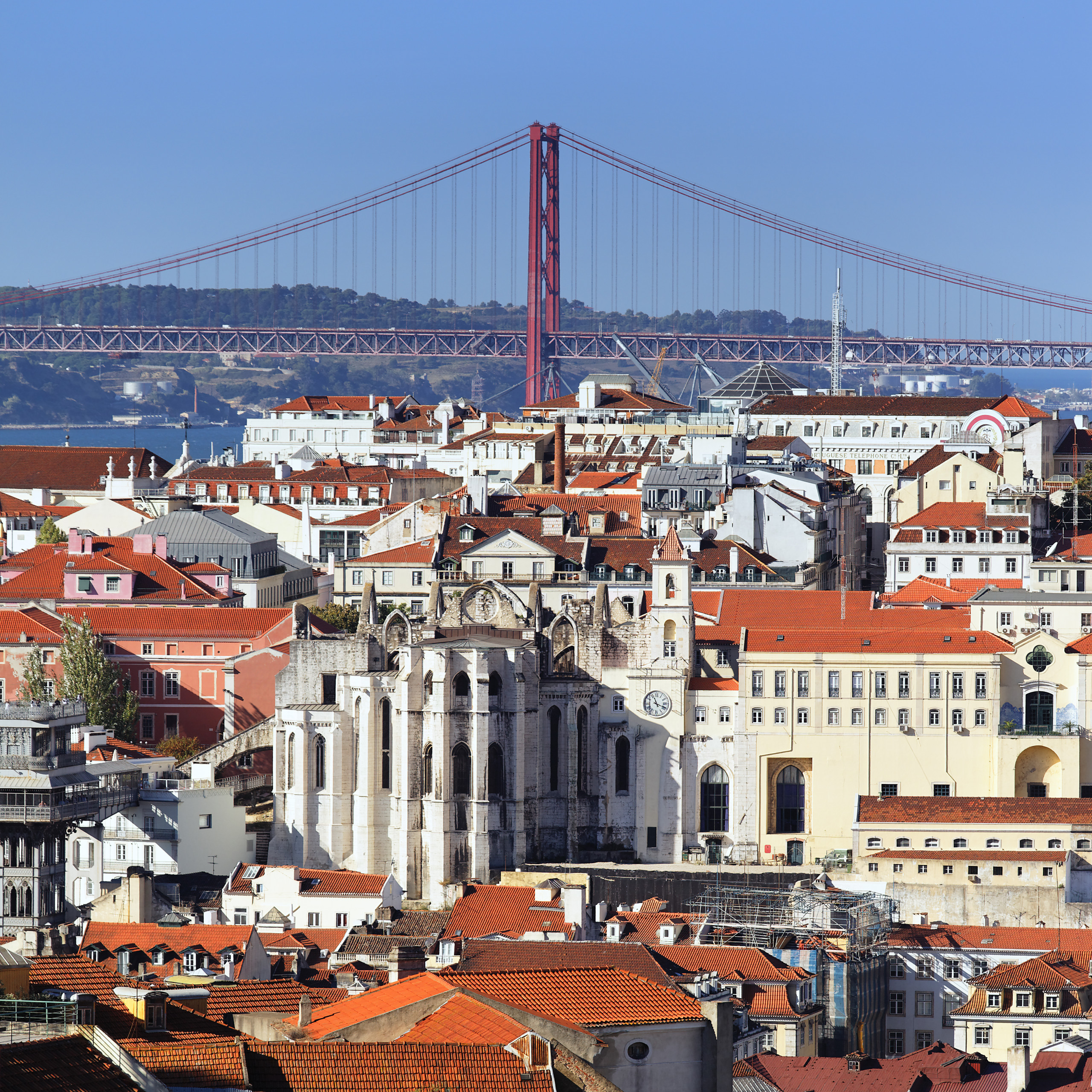 Panoramic view of Lisbon, Portugal, with historic architecture and the 25 de Abril Bridge in the background., Source: https://www.magnific.com/free-photo/view-lisbon-river-tagus-portugal_10589824.htm#