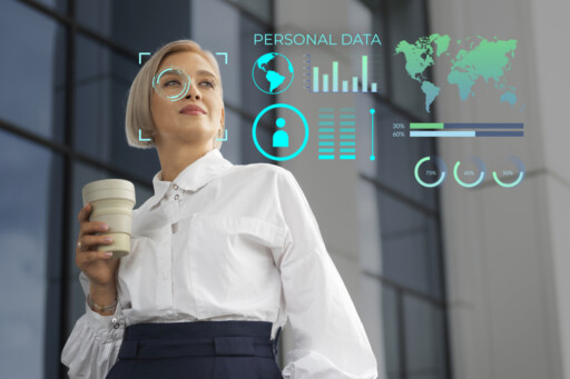 Job candidate being digitally assessed by an AI recruitment system using personal data. Source: https://www.magnific.com/free-photo/face-recognition-personal-identification-collage_96364012.htm